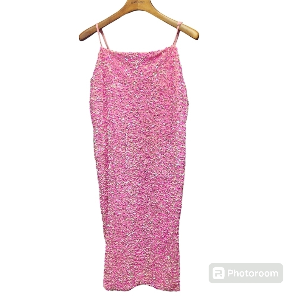 Thirty Thirty Pink Sequin Mini Dress   Sz. 1X Barbiecore Eras
